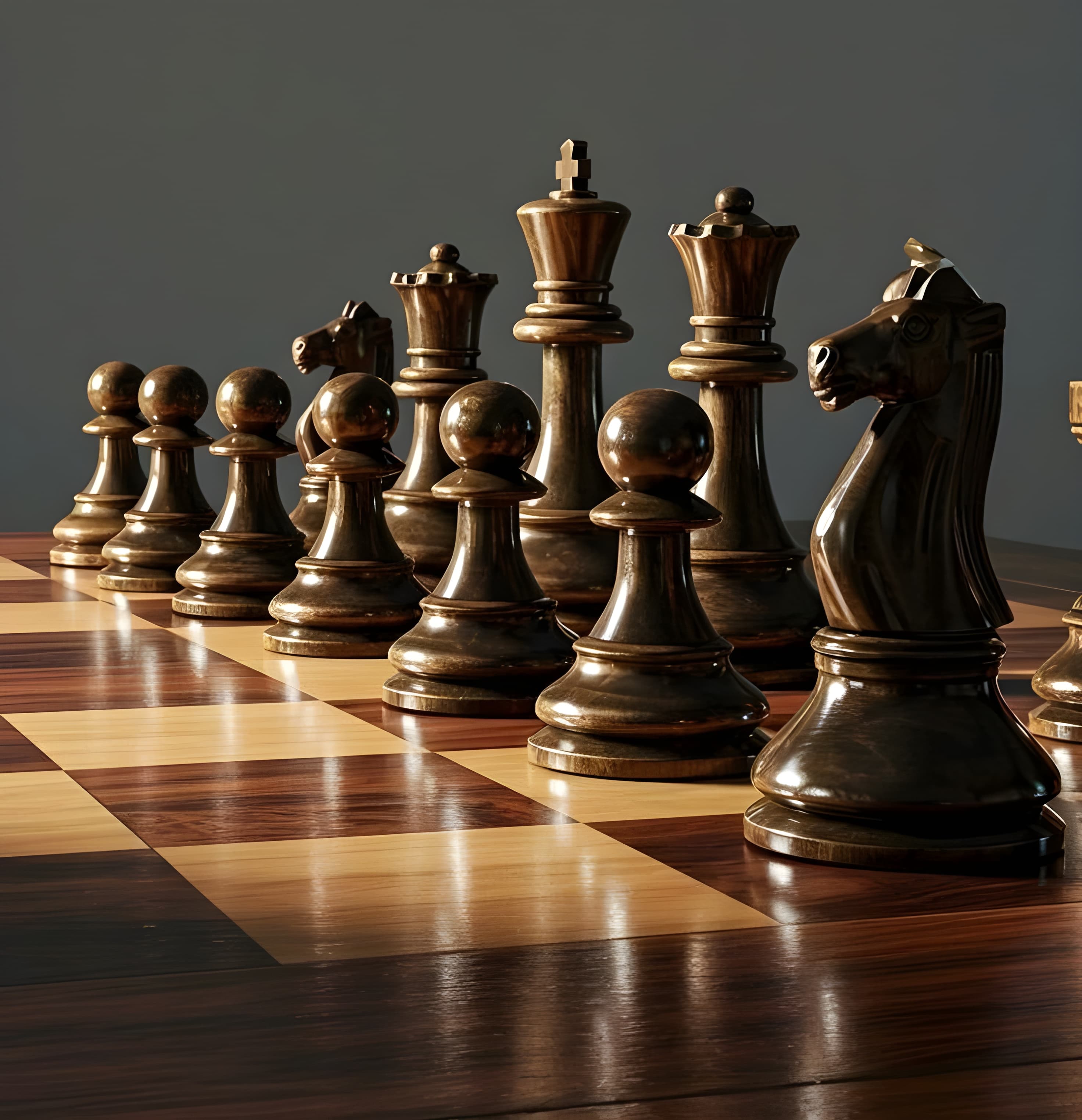 Chessboard motif visual